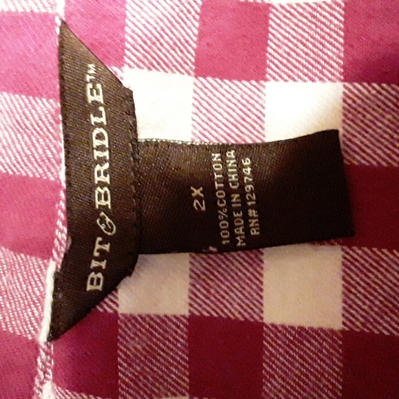 Bit&Bridle button down shirt, size 2X - Picture 3 of 3